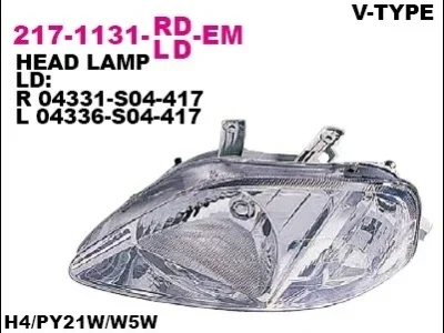 Основная фара DEPO 217-1131L-LD-EM