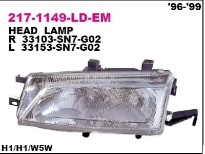 Основная фара DEPO 217-1149L-LD-EM