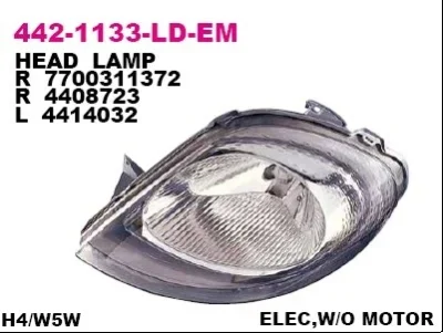 Основная фара DEPO 442-1133L-LD-EM