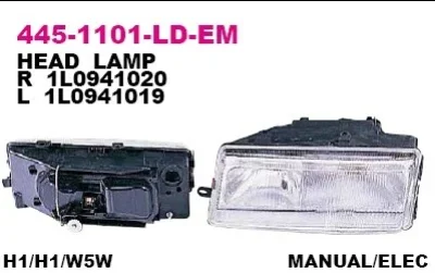 Основная фара DEPO 445-1101R-LD-EM