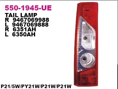 Фонарь задний DEPO 550-1945L-UE