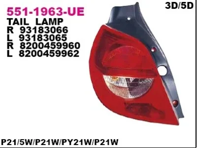 Задний фонарь DEPO 551-1963L-UE