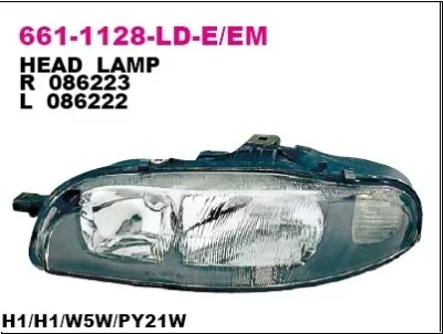 Основная фара DEPO 661-1128L-LD-EM