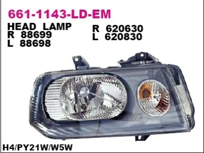 Основная фара DEPO 661-1143R-LD-EM