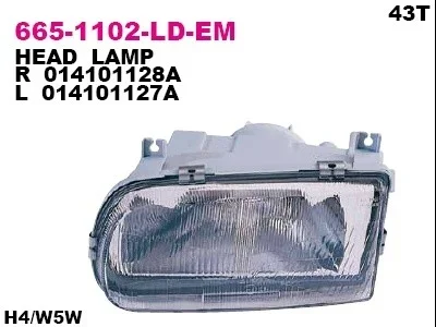 Основная фара DEPO 665-1102R-LD-EM