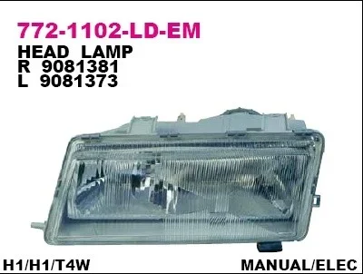 Основная фара DEPO 772-1102R-LD-EM