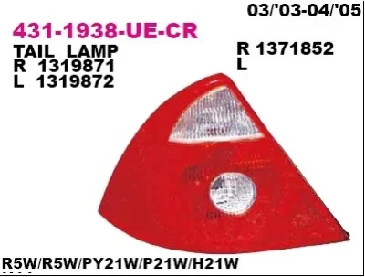 Задний фонарь DEPO 431-1938L-UE-CR