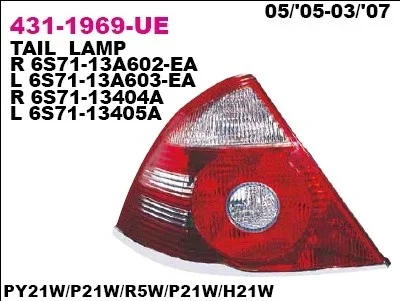 Задний фонарь DEPO 431-1969L-UE