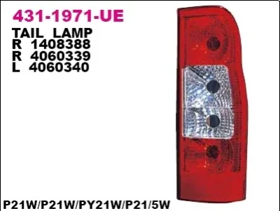 Задний фонарь DEPO 431-1971L-UE