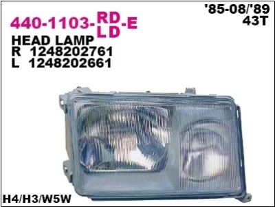 440-1103L-LD-E DEPO Основная фара