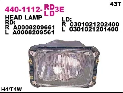 440-1112R-LD3E DEPO Основная фара