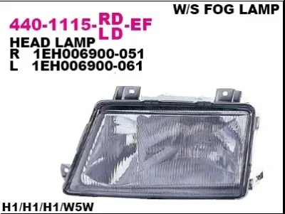 Основная фара DEPO 440-1115L-LD-EF