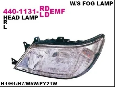 Основная фара DEPO 440-1131L-LDEMF