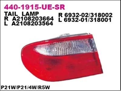 Задний фонарь DEPO 440-1915L-UE-SR