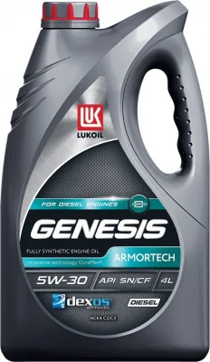 Моторное масло 5W30 синтетическое Genesis Armortech Diesel 4 л LUKOIL 3149855