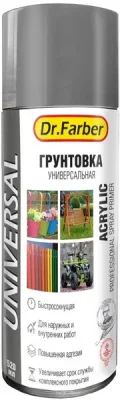 Грунт акриловый серый универсальный, аэрозоль 520 мл DR.FARBER 12187-270