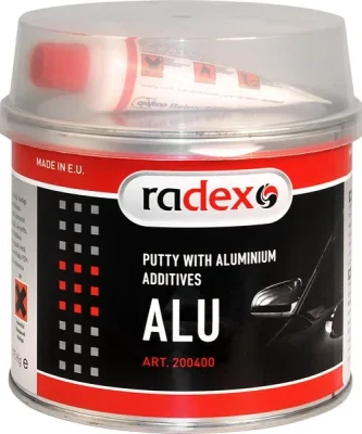 Шпатлевка содержит алюминиевый порошок, улучшает термическую стойкость обеспечивает идеальное прилипание, низкая усадка, 0,75 кг RADEX RAD200400