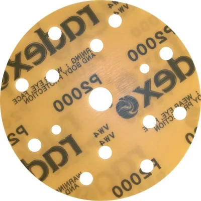 Диск абразивный Р1000 - круг абразивный на пленке с отверстиями для пылеотвода и с использованием минерала оксида алюминия RADEX RAD553617