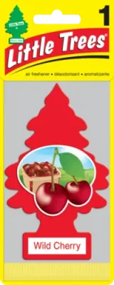 Ароматизатор подвесной картон ёлочка "Дикая вишня" (Wild Cherry) LITTLE TREES U1P-10311-RUSS