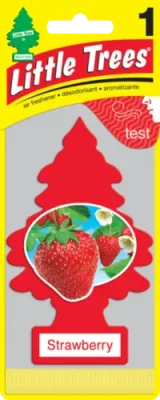 Ароматизатор подвесной картон ёлочка "Клубника" (Strawberry) LITTLE TREES U1P-10312-RUSS
