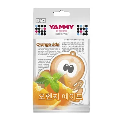 Ароматизатор подвес., картон с пропиткой Осьминог аромат 'Orange Ade', Корея YAMMY C013