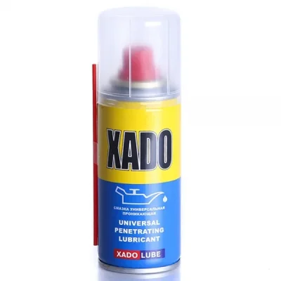 Очистительно-смазывающая смесь 150мл - проникающая смазка, удаляет масляные загрязнения, высвобождает ржавые соединения, вытесняет влагу, размораживает замки дверей, аэрозоль XADO XA 30014