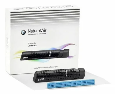 Базовый комплект освежителя воздуха в салоне BMW Lavablack Starter Kit Natural Air Car Freshener Sparkling Raindrops BMW 83125A07EC3
