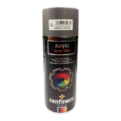 Акриловая краска-спрей Paint Acrylic Silver H.T. высокотемп.(серебро) 400мл SENFINECO 4202