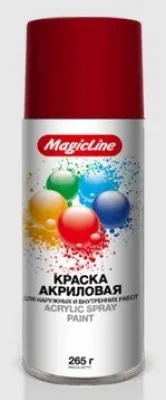 Краска Красная насыщенная (265г\450мл) RAL 3002 MAGICLINE 150