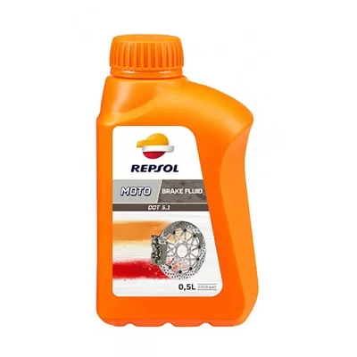 Тормозная жидкость RP MOTO DOT 5.1 BRAKE FLUID, 500 ml баллон ,Испания, Repsol 6330/R