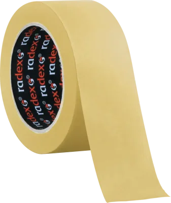 Лента малярная, 19мм х 50м цвет:Жёлтый, 80 С (1 х 48) RADEX RAD350151