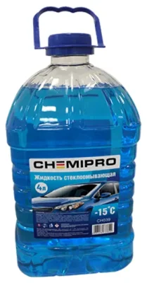 Жидкость для стеклоомывателя зимняя 4L готовая -15°С, с чистящ. добавками,запах лимона CHEMIPRO CH050