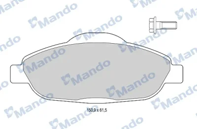 Комплект тормозных колодок, дисковый тормоз MANDO MBF015237