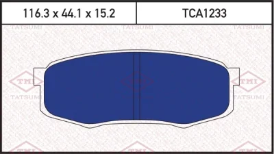 Колодки тормозные дисковые TATSUMI TCA1233