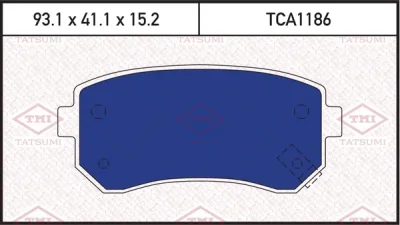 Колодки тормозные дисковые TATSUMI TCA1186