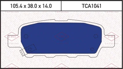 Колодки тормозные дисковые TATSUMI TCA1041