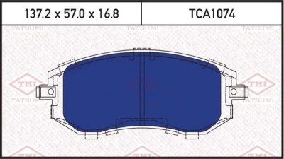 Колодки тормозные дисковые TATSUMI TCA1074