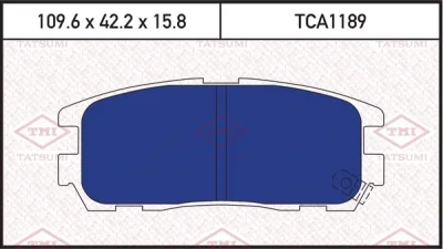 Колодки тормозные дисковые TATSUMI TCA1189