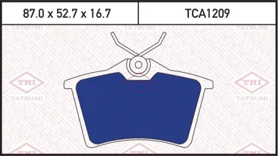 Колодки тормозные дисковые TATSUMI TCA1209
