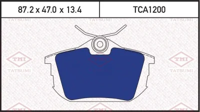 Колодки тормозные дисковые TATSUMI TCA1200