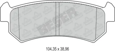 Колодки тормозные дисковые BESER 3894