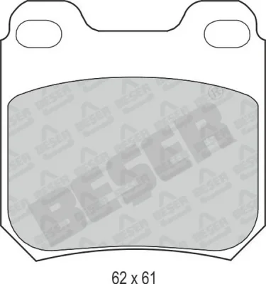 Колодки тормозные дисковые BESER 3717