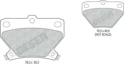 Колодки тормозные дисковые BESER 3788