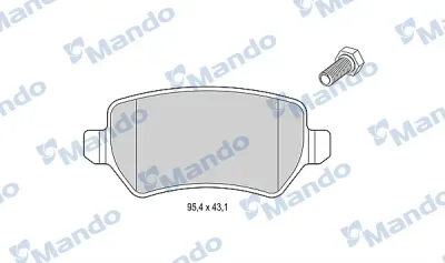 MBF015201 MANDO Комплект тормозных колодок, дисковый тормоз