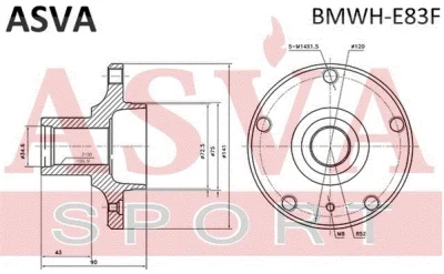 Ступица колеса ASVA BMWH-E83F