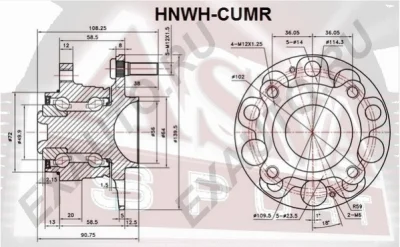 HNWH-CUMR ASVA Ступица колеса