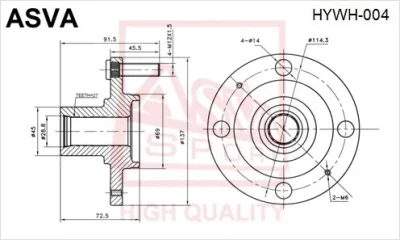 Ступица колеса ASVA HYWH-004