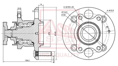 Ступица колеса ASVA HYWH-007A47