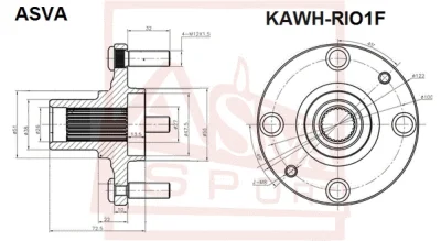KAWH-RIO1F ASVA Ступица колеса
