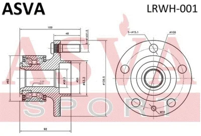 Ступица колеса ASVA LRWH-001